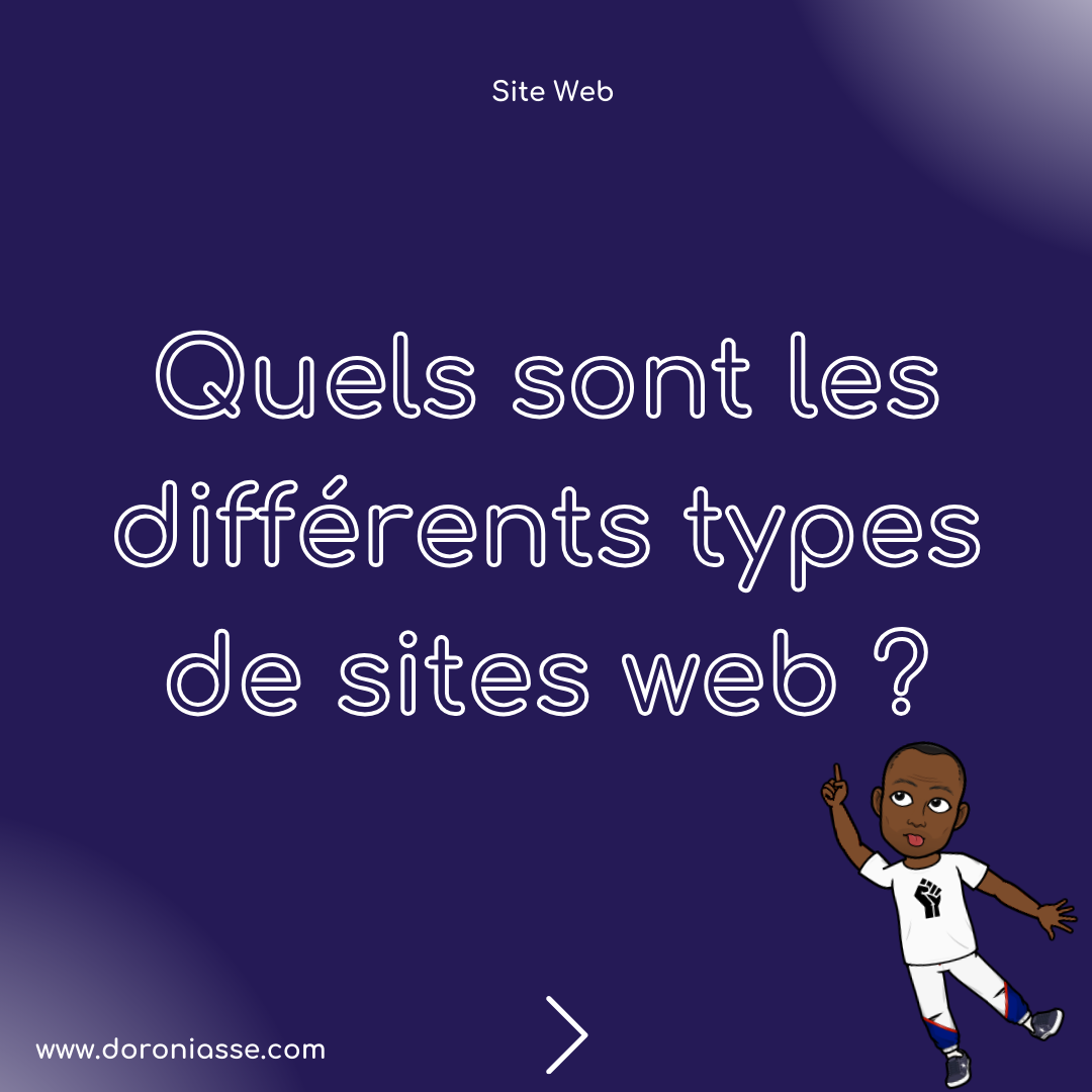 Les différents types de sites web